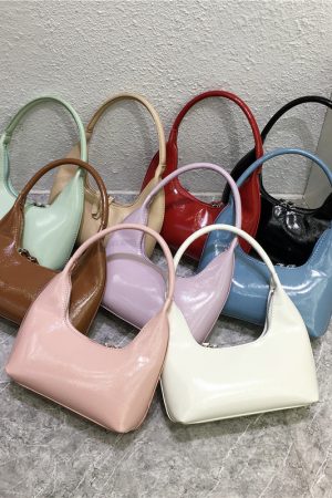 Bright Color Handheld Mini Handbag - Trendy Textured Fashionable Minimalist Niche Design Small Bag