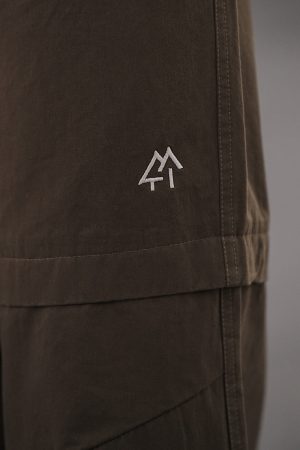 Brown Loose Straight-Leg Work Pants for Men - Japanese Casual American Retro Baggy Cargo Trend