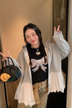 Butterfly Knot Short Sleeve T-Shirt for Women, Plus Size, Round Neck, Regular Fit, Black Top, 2025 Spring Summer Fashion