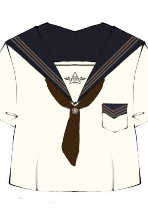 Camellia Cloud Sailor Girl JK Uniform Set - High School Sailor Suit with Long and Short Sleeve Tops, Classic Style, Y2K Fashion