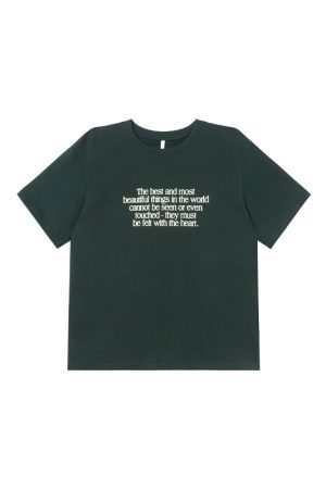 Casual 3D Letter Print Short Sleeve T-Shirt for Women - Summer 2025 Loose Round Neck Pure Cotton Top