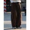 Casual Japanese-Style Pleated Cargo Pants for Men - Trendy Loose-Fit Design with Elastic Waistband and Drape