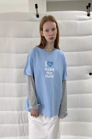 Casual Korean Style Dog Slogan Loose Fit Pure Cotton Short Sleeve T-Shirt for Women - Comfortable and Versatile Fashion