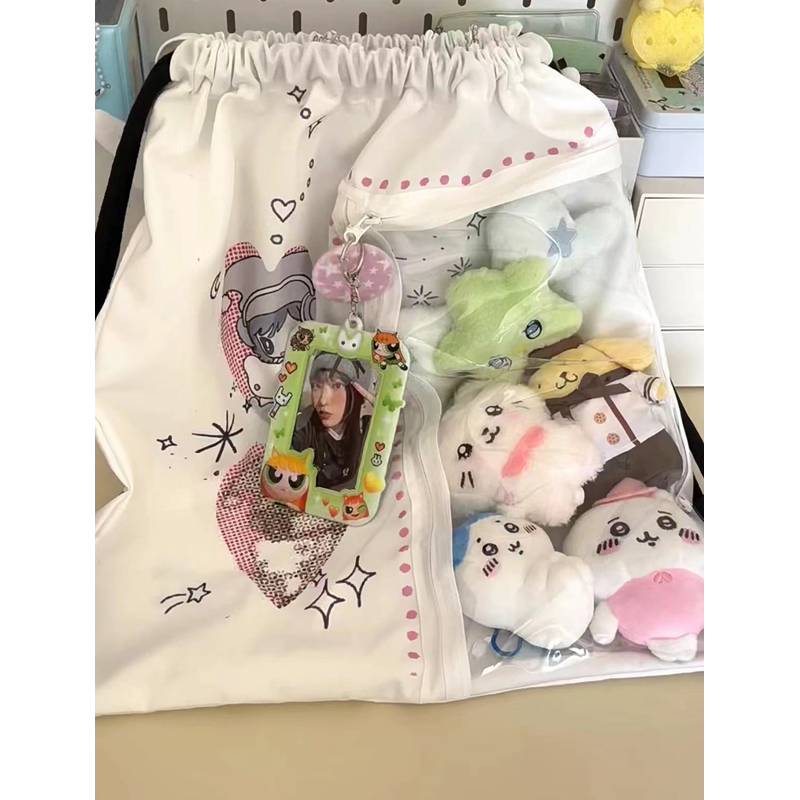 Casual Large Capacity Nylon Drawstring Backpack for Commuting - Cute Sweet Small Double Shoulder Bag 2025 Casual Large Capacity Nylon Drawstring Backpack for Commuting - Cute Sweet Small Double Shoulder Bag 2025