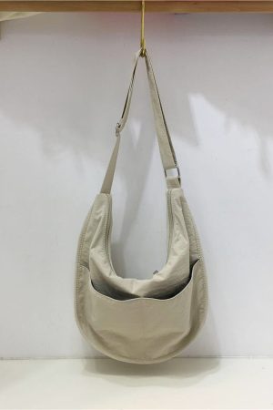 Casual Nylon Canvas Dumpling Bag in Japanese and Korean Style for Commuting - Small Crossbody Shoulder Bag