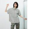 Casual Plaid Short Sleeve Shirt for Men and Women - Oversized Unisex Commuter Top, Perfect for 90s and Y2K Style
