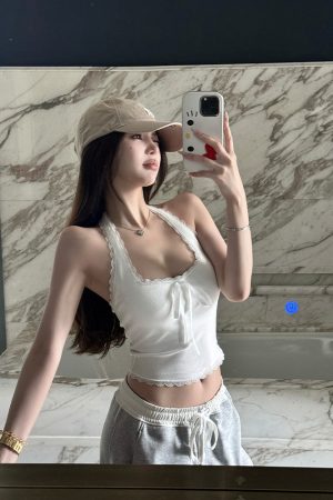 Casual Summer Loose Elastic Drawstring Sweatpants for Women - Gray Sports Pants with Freedom and Laziness Level Design