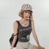 Cat Print Camisole for Women - Unique Summer Outerwear with Round Neck - Trendy Girly Style