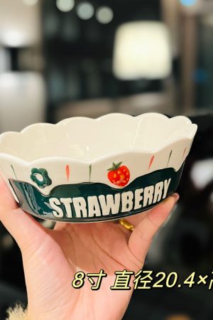 Charming 5-Inch Ceramic Rice Bowl for Girls, High-Quality Ice Cream Dessert Bowl, Sweet Soup Bowl for Everyday Use