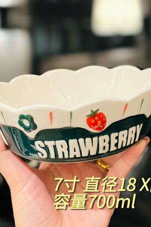 Charming 5-Inch Ceramic Rice Bowl for Girls, High-Quality Ice Cream Dessert Bowl, Sweet Soup Bowl for Everyday Use