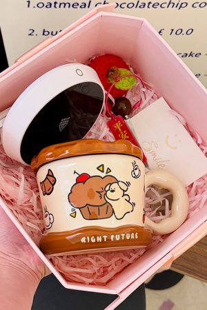 Charming Poodle Mug for Girls - High-End Ceramic Water Cup, Perfect for Breakfast and Couples