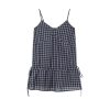 Checkered Long Camisole for Women - Strap Waist Casual Top in Summer 2025 Style, Perfect for Petite Sizes, Trendy 90s Inspired Fashion