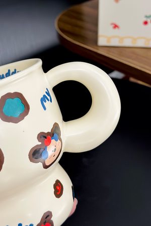 Chic Couple Ceramic Coffee Mugs - Perfect Gift for Girls' Graduation or Birthday, Stylish Home Drinkware Set