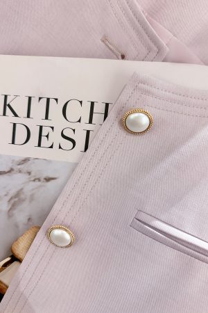 Chic Pink Lightweight Suit Jacket for Women - Versatile Summer 2025 Short Top for Effortless Style