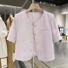 Chic Pink Lightweight Suit Jacket for Women - Versatile Summer 2025 Short Top for Effortless Style