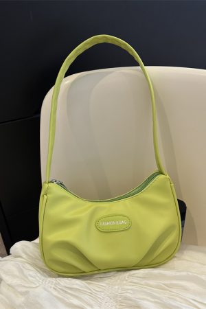 Chic Women's White Baguette Shoulder Bag - Versatile French Style Underarm Bag for Summer 2025