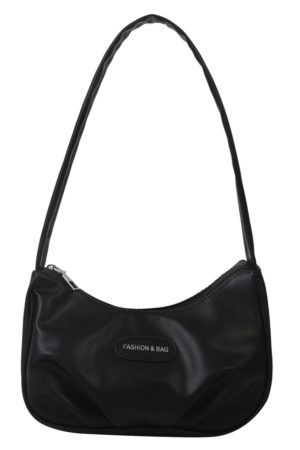 Chic Women's White Baguette Shoulder Bag - Versatile French Style Underarm Bag for Summer 2025