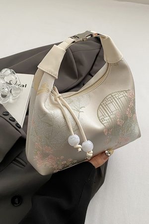 Chinese Style Handheld Embroidery Underarm Bag - High-End Women's Crossbody Bag with National Wind Design