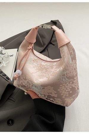 Chinese Style Handheld Embroidery Underarm Bag - High-End Women's Crossbody Bag with National Wind Design