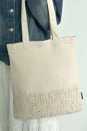 Chinese-Style Zen Canvas Tote Bag 2024 - Large Capacity Shoulder Bag for Commuting and Versatile Everyday Use