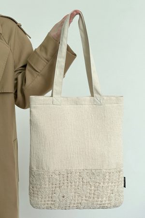 Chinese-Style Zen Canvas Tote Bag 2024 - Large Capacity Shoulder Bag for Commuting and Versatile Everyday Use