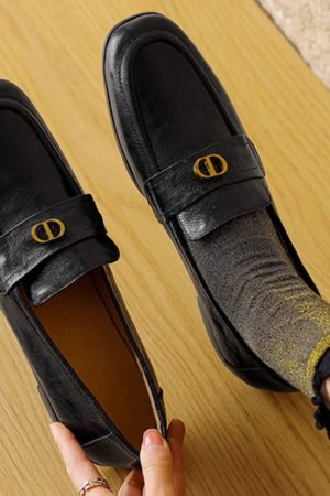 Chunky Heel Retro Loafers - Italian-Style Soft Sole Comfortable Shoes for Spring and Autumn