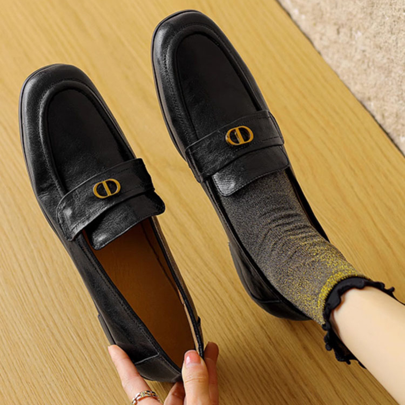 Chunky Heel Retro Loafers - Italian-Style Soft Sole Comfortable Shoes for Spring and Autumn Chunky Heel Retro Loafers - Italian-Style Soft Sole Comfortable Shoes for Spring and Autumn