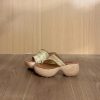 Chunky Heel Thong Roman Sandals - Sheepskin Woven Straw, High Heeled, Open Toe, Vacation Style, Height-Increasing Slippers
