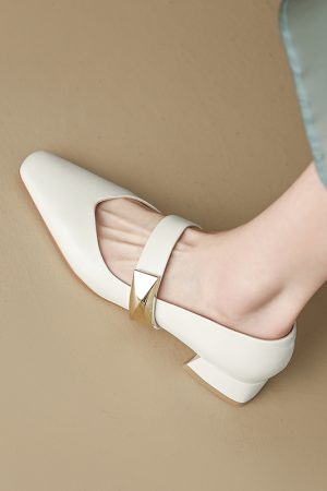 Chunky Mid-Heel Mary Jane Shoes for Women - Comfortable Genuine Leather Square Toe Shallow Mouth Spring Style, Versatile Fashion Footwear