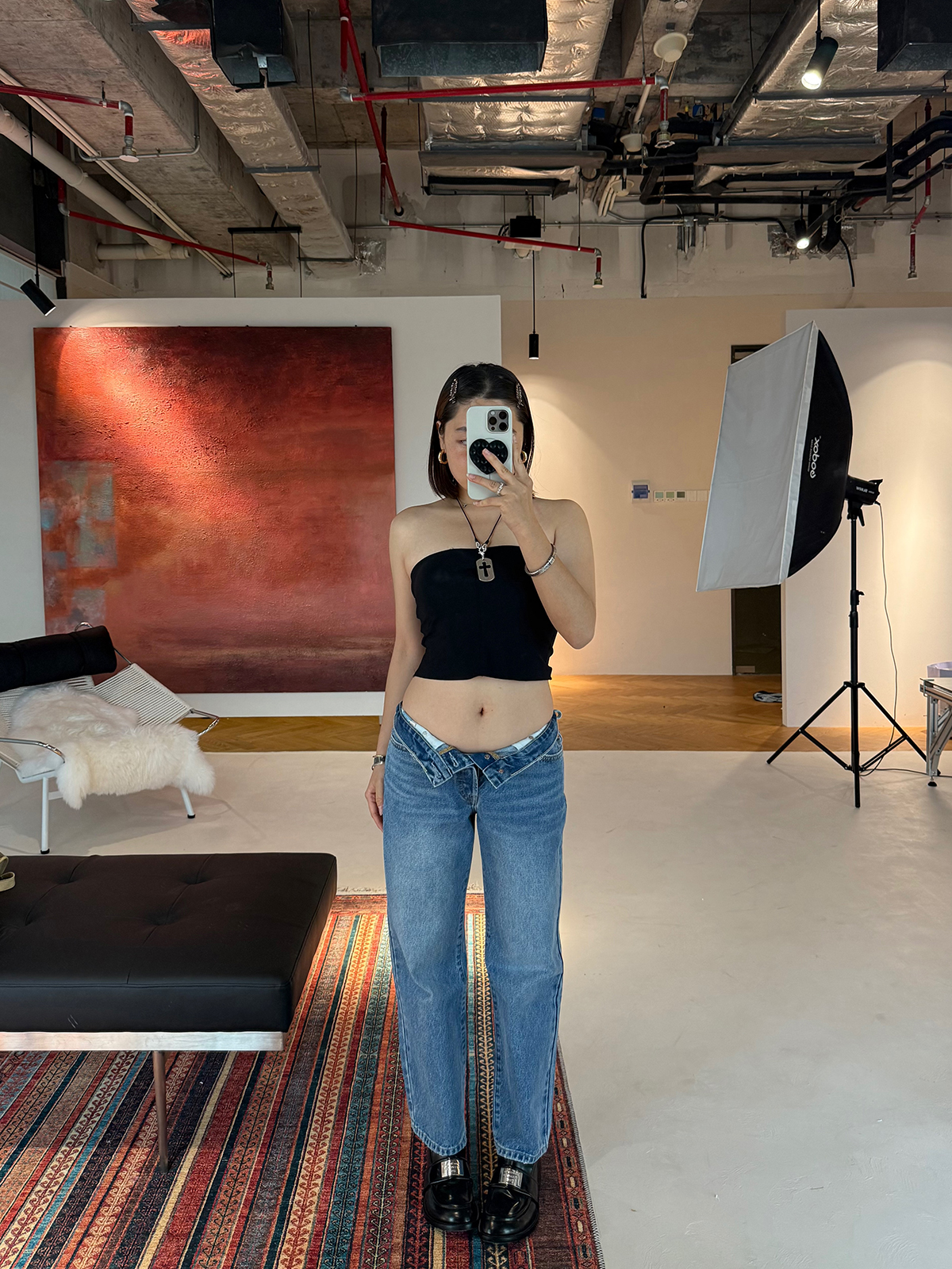 Classic American Low Waist Slim Straight Fit Butt-Hugging Jeans in ICVIBE Cone Fabric - Trendy Y2K Style Denim Classic American Low Waist Slim Straight Fit Butt-Hugging Jeans in ICVIBE Cone Fabric - Trendy Y2K Style Denim