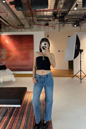 Classic American Low Waist Slim Straight Fit Butt-Hugging Jeans in ICVIBE Cone Fabric - Trendy Y2K Style Denim