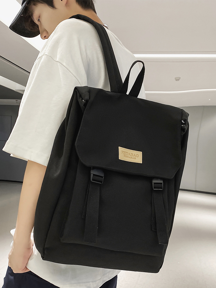 Classic Black Double Shoulder Backpack for Women - Versatile Casual Laptop Bag for Sports and Outdoor Activities Classic Black Double Shoulder Backpack for Women - Versatile Casual Laptop Bag for Sports and Outdoor Activities