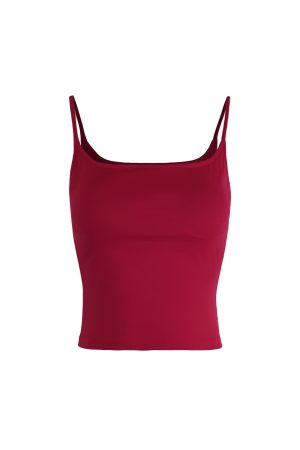 Classic Padded Strap Tank Top with Double-Layer Design for Slim Fit and Side Breast Coverage - Perfect for Y2K and Everyday Style