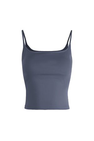 Classic Padded Strap Tank Top with Double-Layer Design for Slim Fit and Side Breast Coverage - Perfect for Y2K and Everyday Style