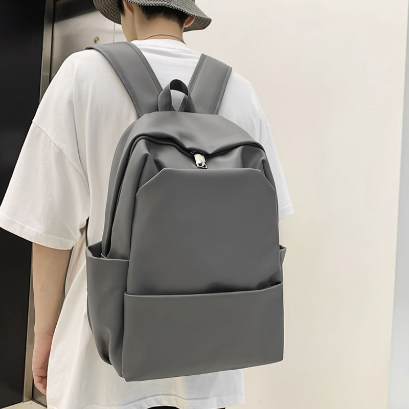 Classic Solid Color Water-Resistant Backpack for Women, High-End Versatile Large-Capacity Student Bag, Trendy Everyday Style Classic Solid Color Water-Resistant Backpack for Women, High-End Versatile Large-Capacity Student Bag, Trendy Everyday Style