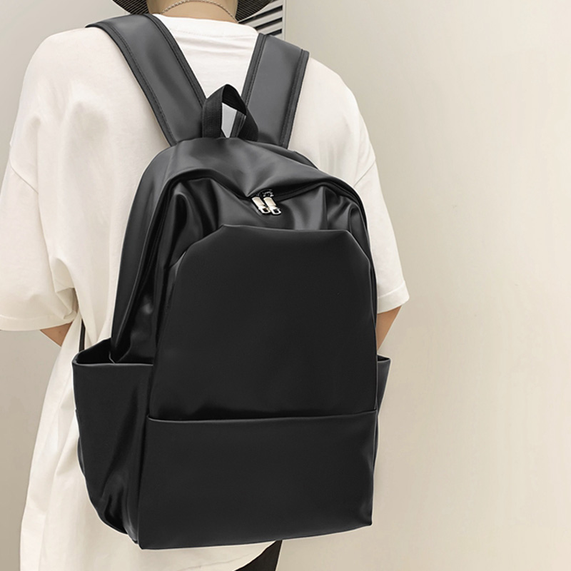 Classic Solid Color Water-Resistant Backpack for Women, High-End Versatile Large-Capacity Student Bag, Trendy Everyday Style Classic Solid Color Water-Resistant Backpack for Women, High-End Versatile Large-Capacity Student Bag, Trendy Everyday Style