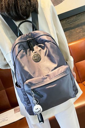 Classic Women's Oxford Cloth Water-Resistant Backpack - Lightweight Casual Travel Bag, Versatile Style for Everyday Use