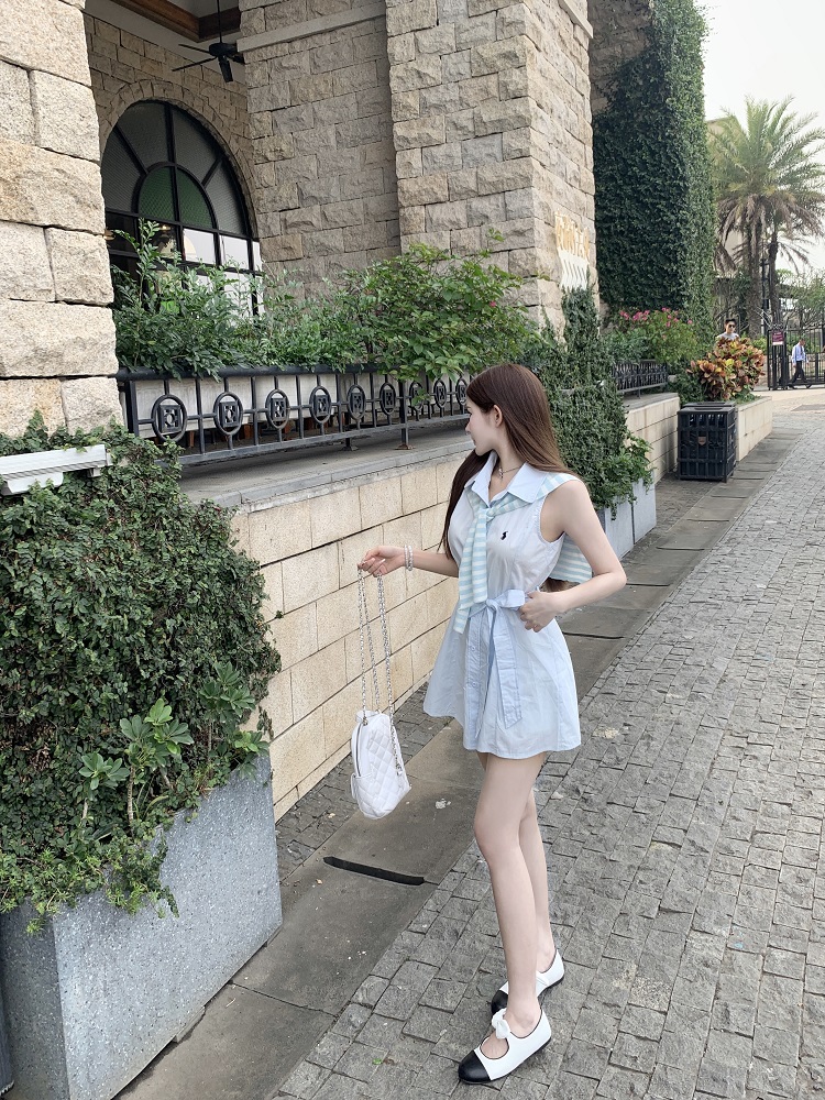 College Style Lapel Shawl Dress - New Arrival Internet Celebrity Fashion, Trendy 90s Inspired Look College Style Lapel Shawl Dress - New Arrival Internet Celebrity Fashion, Trendy 90s Inspired Look