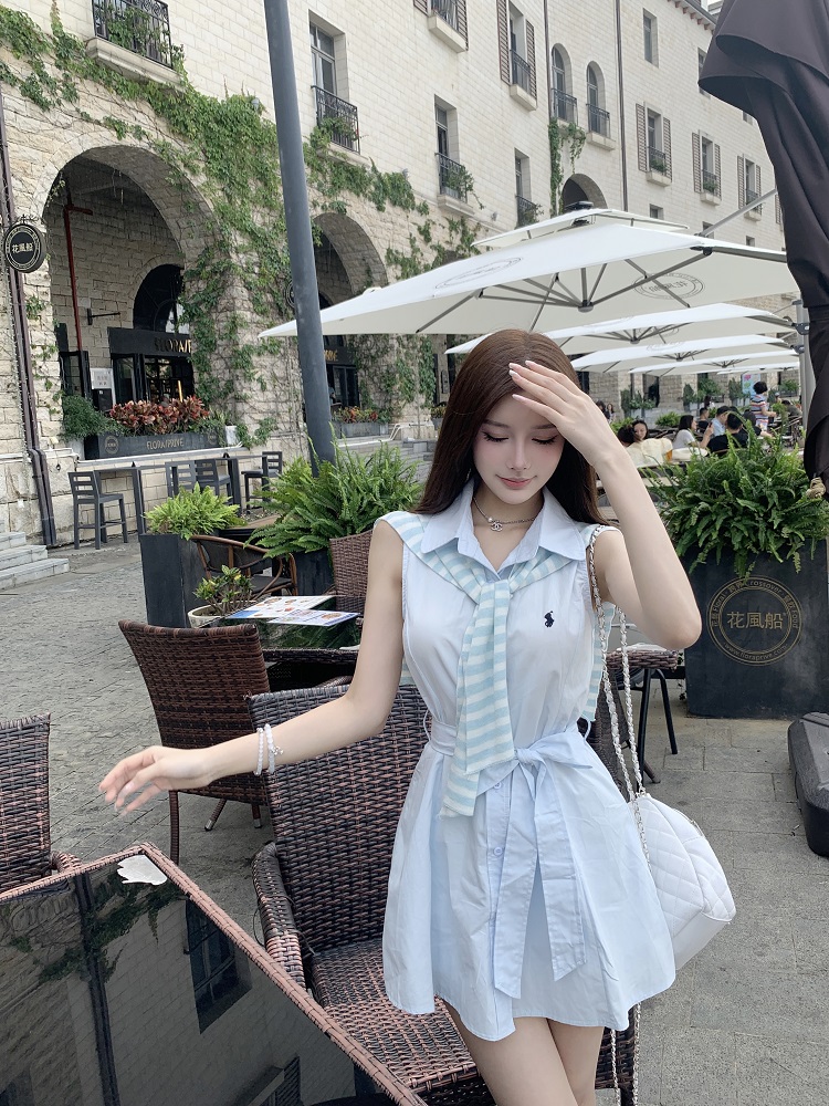 College Style Lapel Shawl Dress - New Arrival Internet Celebrity Fashion, Trendy 90s Inspired Look College Style Lapel Shawl Dress - New Arrival Internet Celebrity Fashion, Trendy 90s Inspired Look