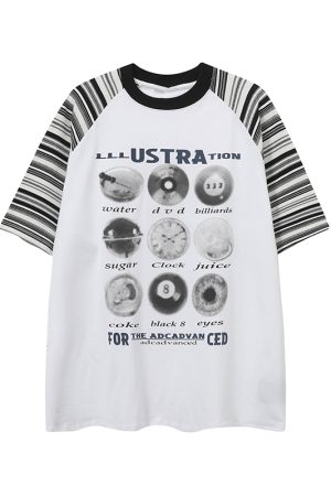 Color-Blocking Raglan Short Sleeve T-Shirt for Men and Women - Trendy Summer Couple Top, American Street Style Fashion