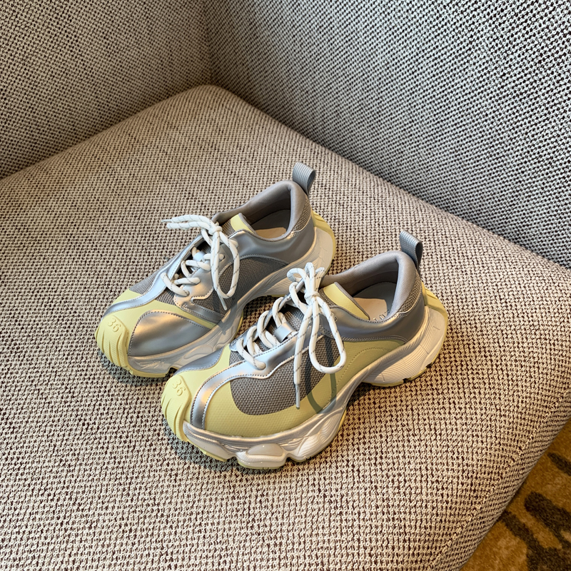 Color-Blocking Thick-Soled Dad Shoes for Women, Trendy 2025 Lace-Up Mesh Casual Sneakers, Versatile Y2K Style Sports Footwear Color-Blocking Thick-Soled Dad Shoes for Women, Trendy 2025 Lace-Up Mesh Casual Sneakers, Versatile Y2K Style Sports Footwear