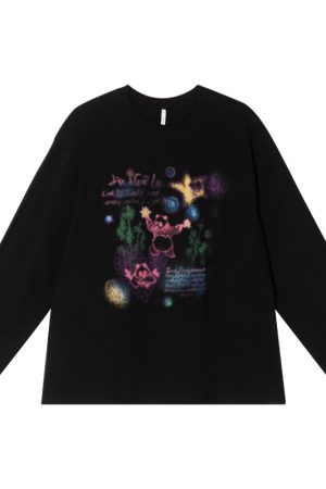 Colorful Panda Print Loose Fit T-Shirt for Women - Summer Short and Long Sleeve Top, Petite Style, Cute Casual Wear