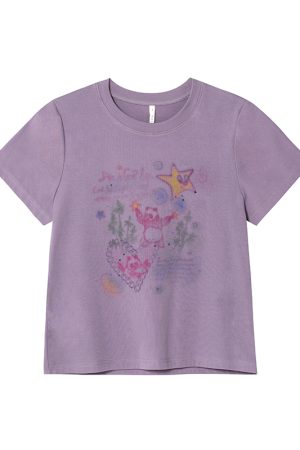 Colorful Panda Print Loose Fit T-Shirt for Women - Summer Short and Long Sleeve Top, Petite Style, Cute Casual Wear