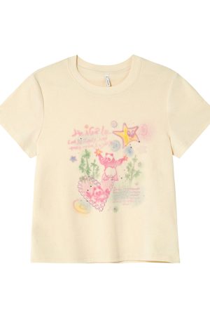 Colorful Panda Print Loose Fit T-Shirt for Women - Summer Short and Long Sleeve Top, Petite Style, Cute Casual Wear
