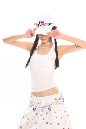 Colorful Summer Tank Top for Women - Slim Fit High-Quality Dopamine Movement Design, Trendy Casual Wear, Y2K Style