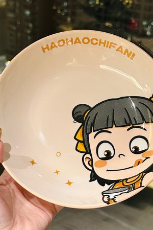 Colorful Underglaze Ceramic Dinner Plate Set - Elegant Tableware for Home, 2025 Model, Unique Design, Perfect for Dining and Decor