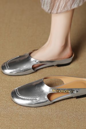 Comfortable Open-Toe Leather Sandals for Women - Breathable Flat Slippers, Italian Style Fashion