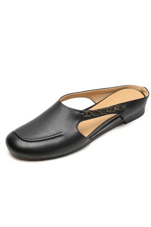 Comfortable Open-Toe Leather Sandals for Women - Breathable Flat Slippers, Italian Style Fashion