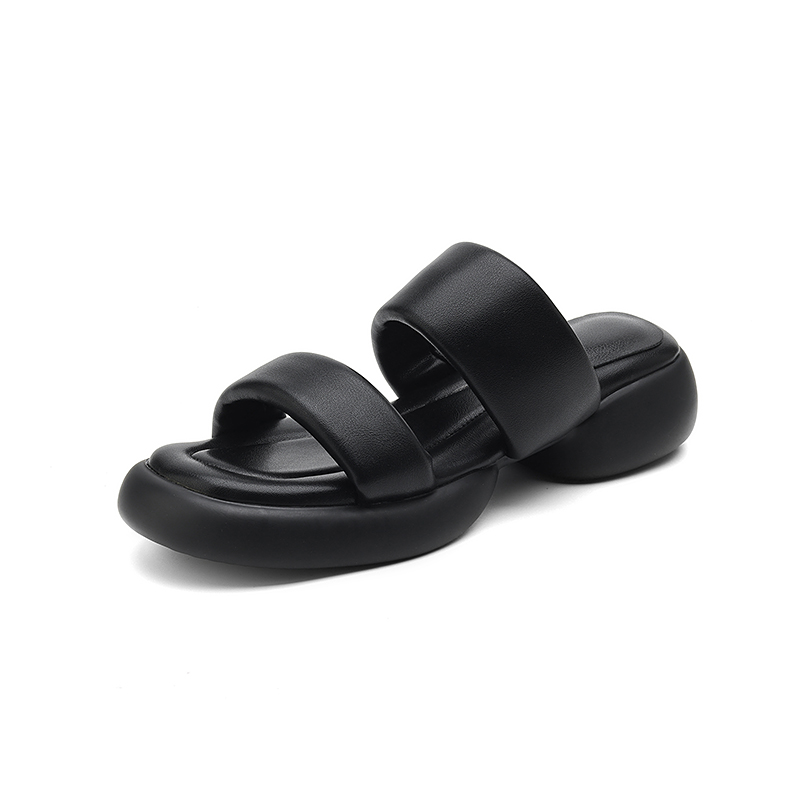 Comfortable Women's Summer Sandals with French Mid-Heel, Thick Soft Sole, Italian Corso Venezia Style for Outdoor Wear Comfortable Women's Summer Sandals with French Mid-Heel, Thick Soft Sole, Italian Corso Venezia Style for Outdoor Wear