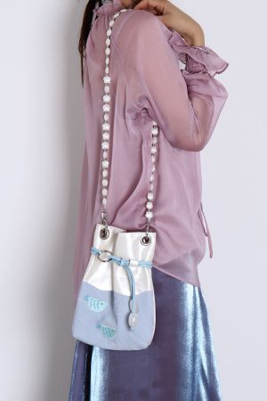 Compact Beaded Fish Tank Bag for Women - 2025 Summer Crossbody Phone Bag, Cute Small Shoulder Bag